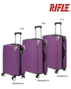 RIFLE - TROLLEY PRUGNA IN ABS CON ANGOLI IN METALLO