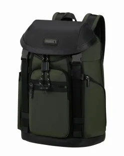 SAMSONITE - Zaino verde con patta e tasca porta pc fino a 15.6''