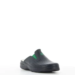 SANITAL LIGHT - Ciabatta sanitaria blu in VERA PELLE, MADE IN ITALY