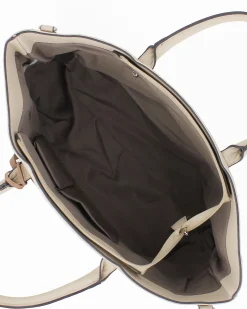 SERGIO TACCHINI - Borsa a mano beige con tasca frontale, tracolla removibile