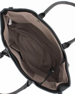 SERGIO TACCHINI - Borsa a mano nera con tasca frontale, tracolla removibile