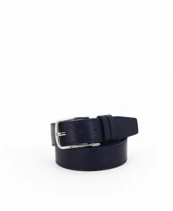 SERGIO TACCHINI - Cinta blu con fodera in VERA PELLE e fibbia senza nichel