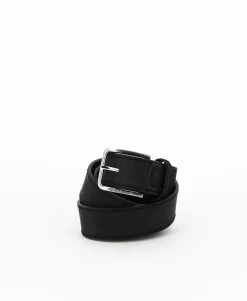 SERGIO TACCHINI - Cinta nera con fodera in VERA PELLE e fibbia senza nichel