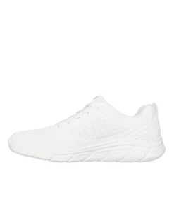 SKECHERS - BOBS B FLEX LO - COOL EASE - Sneakers bianca da donna con soletta ammortizzata in memory foam