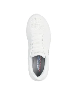 SKECHERS - BOBS B FLEX LO - COOL EASE - Sneakers bianca da donna con soletta ammortizzata in memory foam
