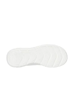 SKECHERS - BOBS B FLEX LO - COOL EASE - Sneakers bianca da donna con soletta ammortizzata in memory foam