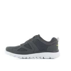 SKECHERS - BURNS - AGOURA - Sneakers grigia con tomaia in tessuto e pelle
