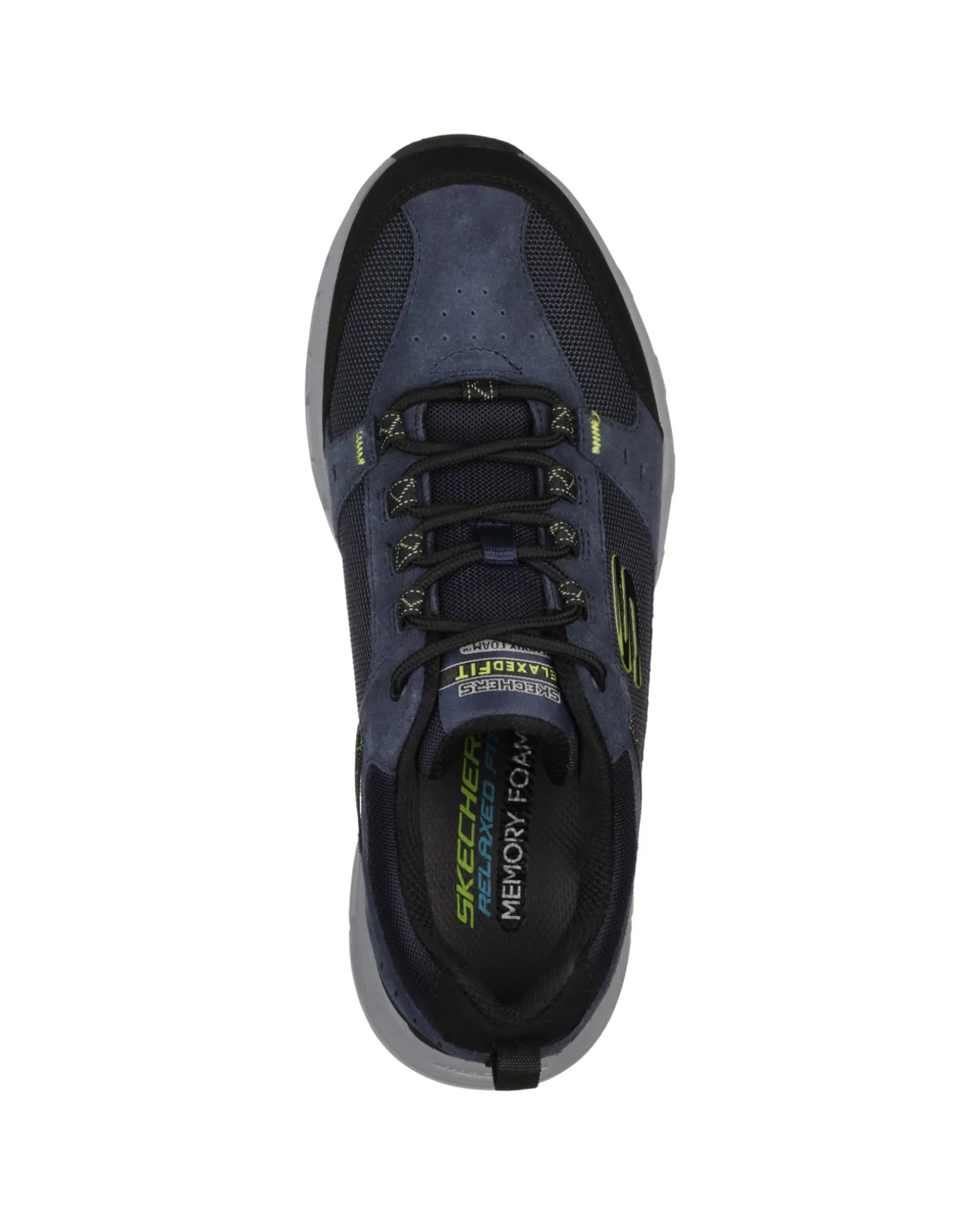 SKECHERS OAK CANYON - Sneakers navylime da uomo in vera pelle