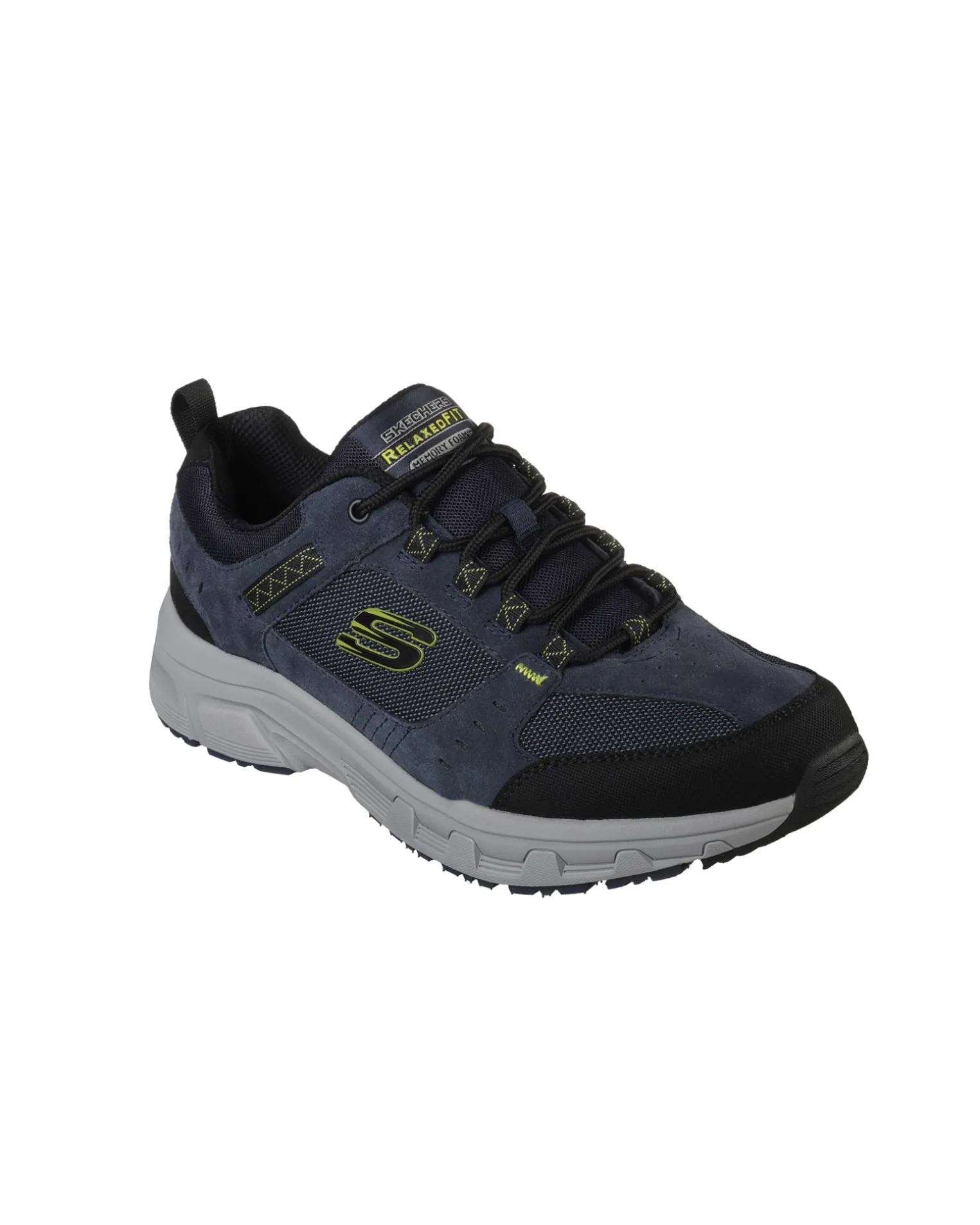 SKECHERS OAK CANYON - Sneakers navylime da uomo in vera pelle