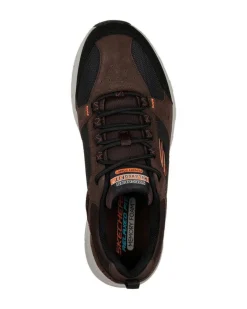 SKECHERS - Scarpa da uomo relaxed fit marrone e nera con soletta in memory foam