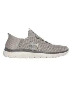 SKECHERS SLIP-INS SUMMITS-HIGH RANGE - Sneakers taupe con tomaia in mesh e lacci elasticizzati