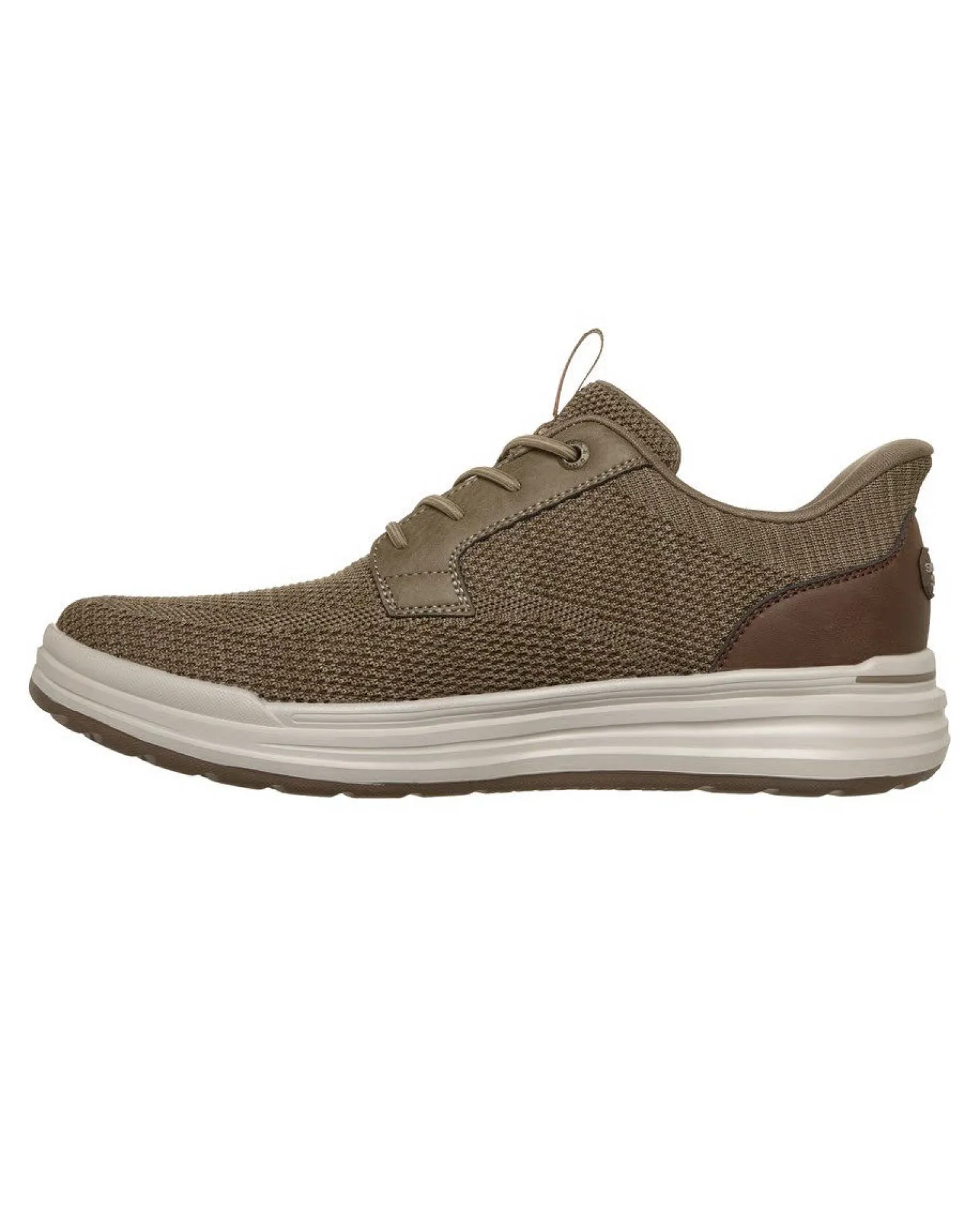 SKECHERS - STERLING - RAMONE - Sneakers taupe con tomaia in knit mesh e lacci elasticizzati