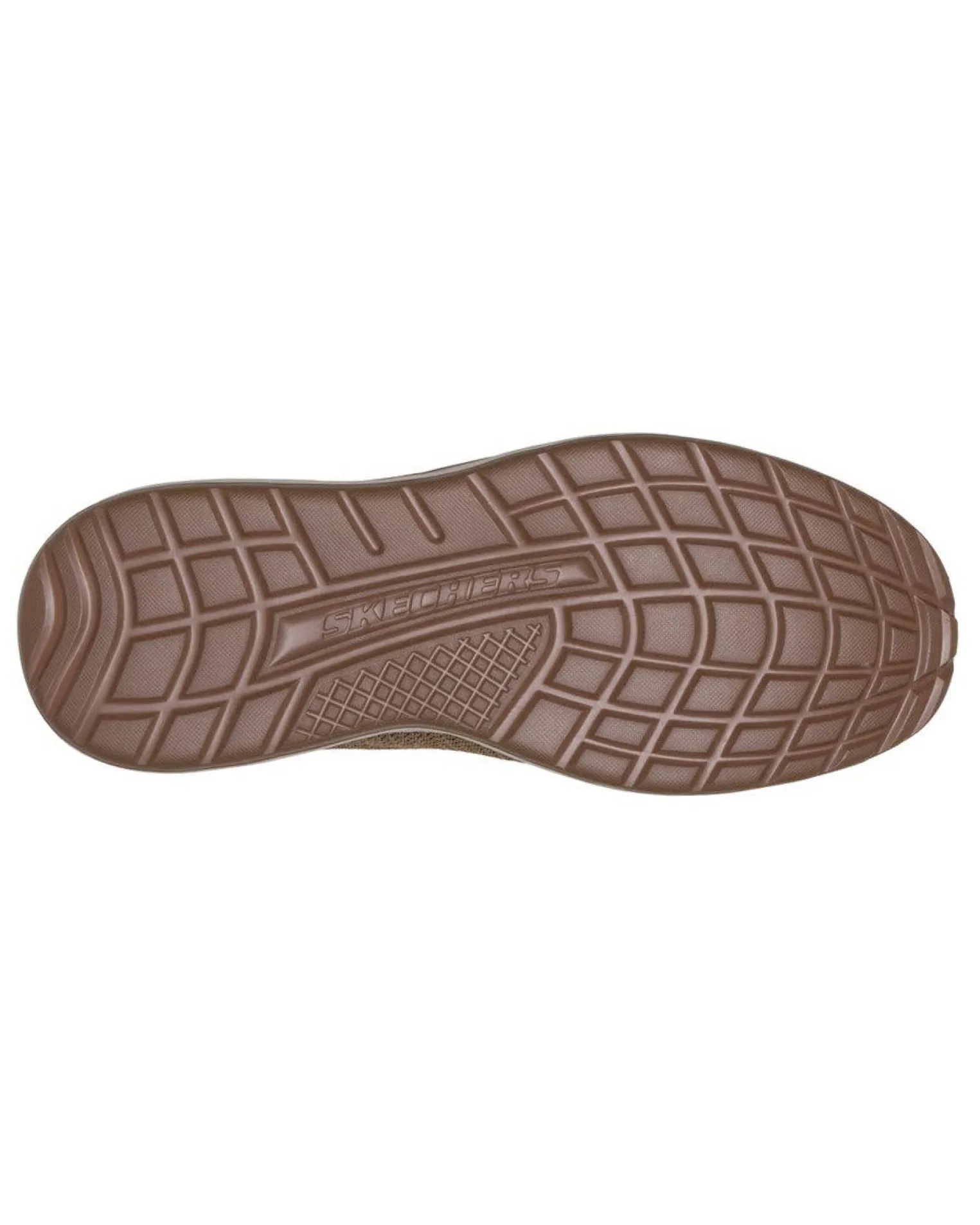 SKECHERS - STERLING - RAMONE - Sneakers taupe con tomaia in knit mesh e lacci elasticizzati