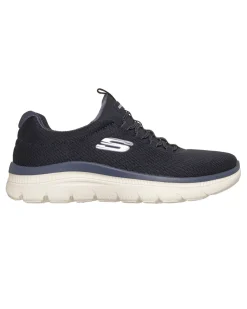 SKECHERS - SUMMITS PLUS - SUMMER HAZE - Sneakers blu con doppi lacci elastici