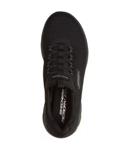 SKECHERS - SUMMITS PLUS - SUMMER HAZE - Sneakers nera con doppi lacci elastici