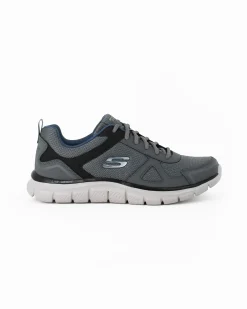 SKECHERS TRACK SCLORIC- Sneakers grigia e blu da uomo