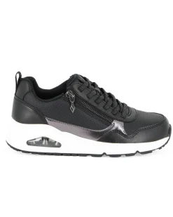 SKECHERS - UNO - METALLIC SLIDERS - Sneakers nera da donna  con zip laterale