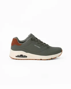 SKECHERS - UNO - SUITED ON AIR - Sneakers verde da uomo con soletta in memory foam