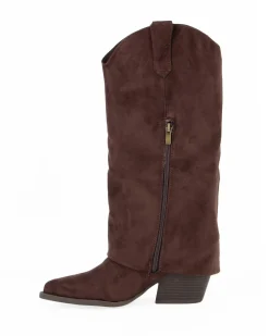 SOLEIL - Stivale nero con zip laterale e cinturino con fibbia, tacco 2,5CM