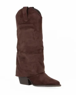 SOLEIL - Stivale nero con zip laterale e cinturino con fibbia, tacco 2,5CM
