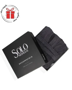 SOLO SOPRANI - Accappatoio unisex con cappuccio grigio scuro