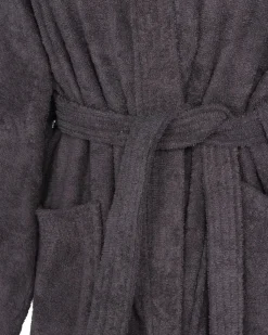 SOLO SOPRANI - Accappatoio unisex con cappuccio grigio scuro