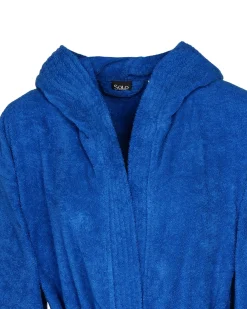 SOLO SOPRANI - Accappatoio unisex con cappuccio blu