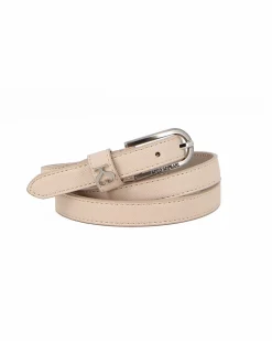SOLO SOPRANI - Cinta beige da donna con fodera in VERA PELLE