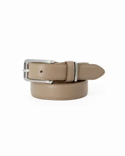 SOLO SOPRANI - Cinta beige da donna con fodera in VERA PELLE