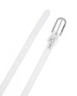 SOLO SOPRANI - Cinta bianca da donna con fodera in VERA PELLE