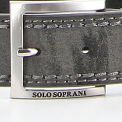 SOLO SOPRANI - Cinta con interno in VERA PELLE e fibbia nickel free