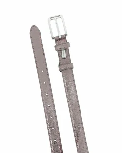 SOLO SOPRANI - Cinta taupe da donna con fodera in VERA PELLE