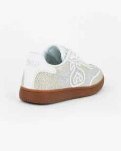 SOLO SOPRANI COUTURE - Sneakers con motivo intreccio oro e argento