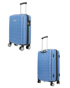 SOLO SOPRANI - TROLLEY BLU CHIARO LOGGATO IN ABS 4 RUOTE