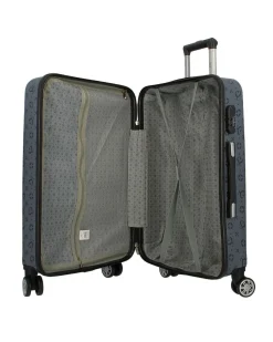 SOLO SOPRANI - TROLLEY BLU LOGGATO IN ABS 4 RUOTE