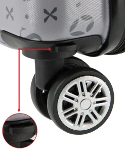 SOLO SOPRANI - TROLLEY GRIGIO LOGGATO IN ABS 4 RUOTE