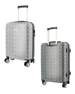 SOLO SOPRANI - TROLLEY GRIGIO LOGGATO IN ABS 4 RUOTE