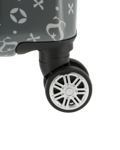 SOLO SOPRANI - TROLLEY GRIGIO LOGGATO IN ABS 4 RUOTE