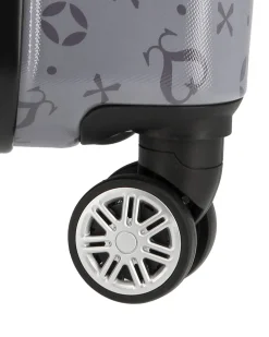 SOLO SOPRANI - TROLLEY GRIGIO LOGGATO IN ABS 4 RUOTE