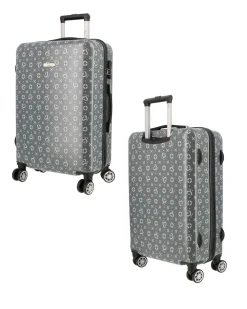 SOLO SOPRANI - TROLLEY GRIGIO SCURO LOGGATO IN ABS 4 RUOTE