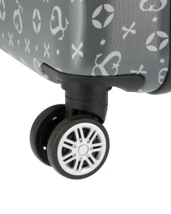 SOLO SOPRANI - TROLLEY GRIGIO SCURO LOGGATO IN ABS 4 RUOTE
