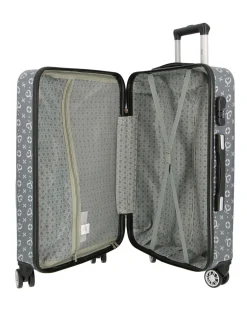SOLO SOPRANI - TROLLEY GRIGIO SCURO LOGGATO IN ABS 4 RUOTE