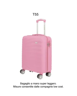 SOLO SOPRANI - TROLLEY ROSA ABS CON 4 RUOTE DOPPIE