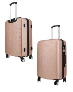 SOLO SOPRANI - TROLLEY ROSE GOLD IN ABS 4 RUOTE DOPPIE CON STAMPA LOGO