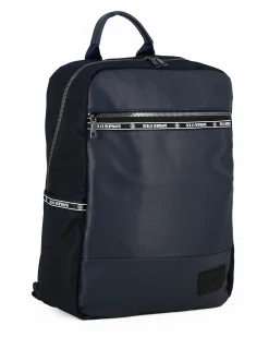 SOLO SOPRANI - Zaino ufficio blu con scomparto interno porta computer e tasca frontale