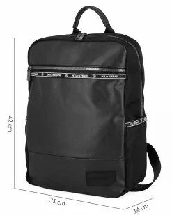 SOLO SOPRANI - Zaino ufficio nero con scomparto interno porta computer e tasca frontale