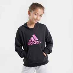 SWEAT C/CAPP.BOS HD BLACK-FUXIA