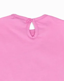 SWEET YEARS - Completo mezza manica rosa neonata 12-30 mesi in cotone