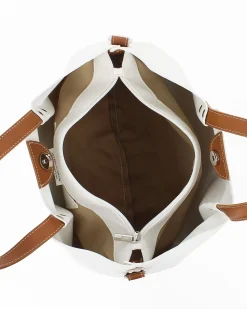 TATOO- Borsa bianca a mano con tracolla rimovibile- MADE IN ITALY