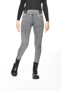 TATOO - Jeans grigio da donna effetto pancia piatta